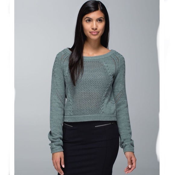 lululemon athletica Sweaters - Lululemon Be Present Pullover 4 Deep Shore/Grey
